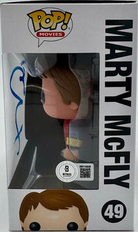 Michael J Fox Signed Funko Pop #49 Marty McFly (Back To The Future) - Beckett COA