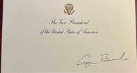 George Bush Signed Vice President Seal Card - JSA COA w/full letter of authenticity