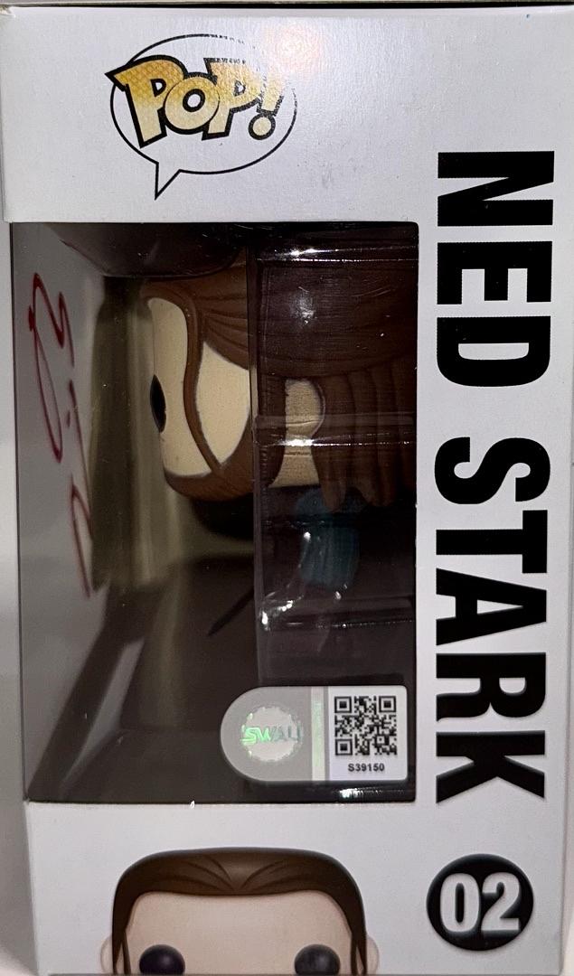 Sean Bean Signed Funko Pop #02 Ned Stark (Game Of Thrones)  - SWAU