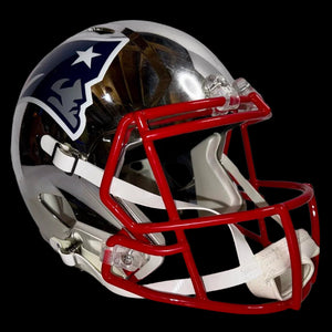 Tom Brady Autographed Full Size Chrome Replica Footbal Helmet Tristar & GOAT COA