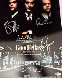 Robert DeNiro, Ray Liotta, Paul Sorvino, Lorraine Bracco Signed 11x17 Goodfellas Mini-Poster - Beckett COA