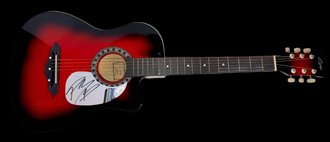 Post Malone Signed Red/Black Guitar - JSA COA #02