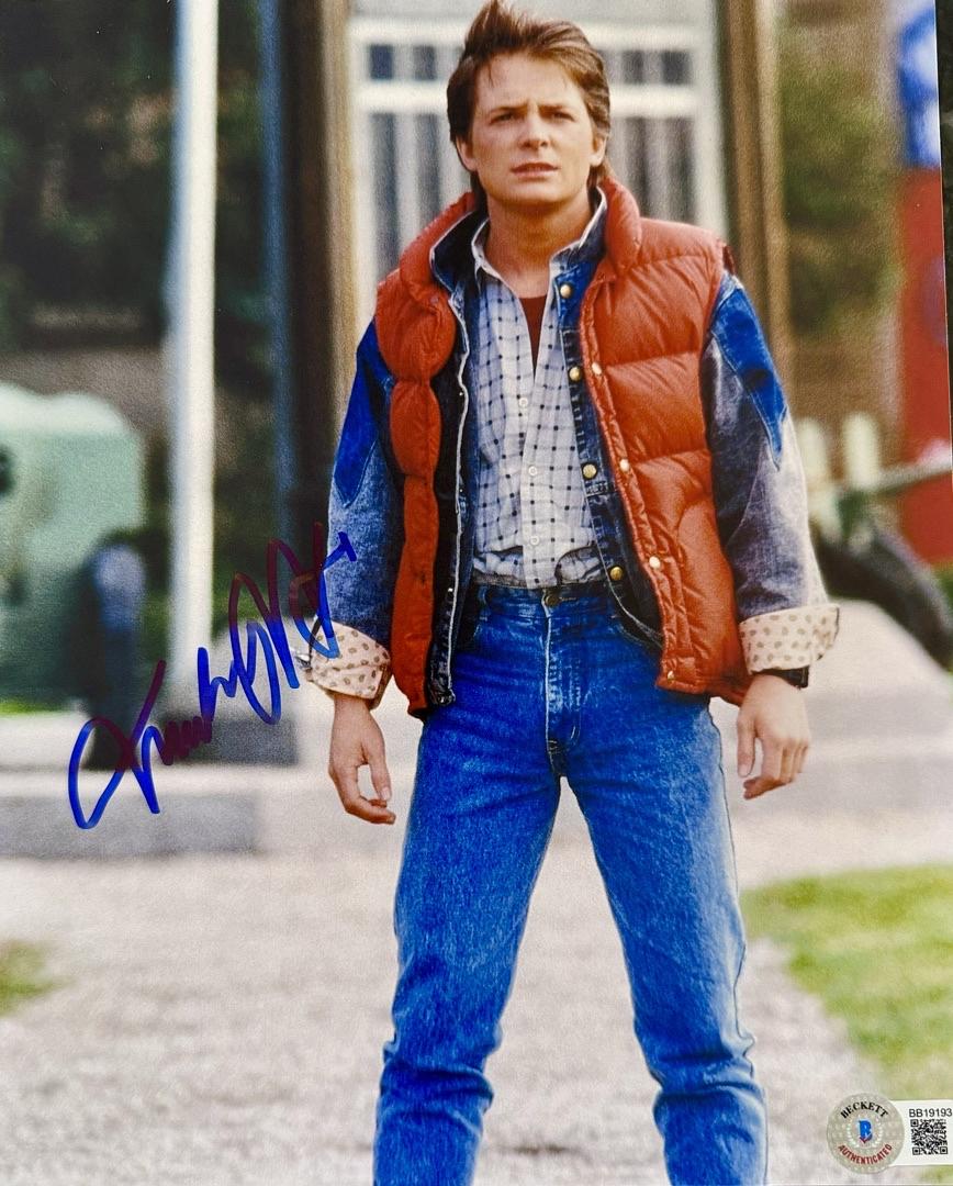 Michael J. Fox Signed 8X10 Photo (Back To The Future) - Beckett COA #04