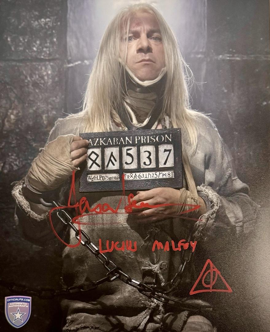 Jason Isaacs Signed 8x10 Photo w/Character Inscription (Harry Potter) - JSA COA
