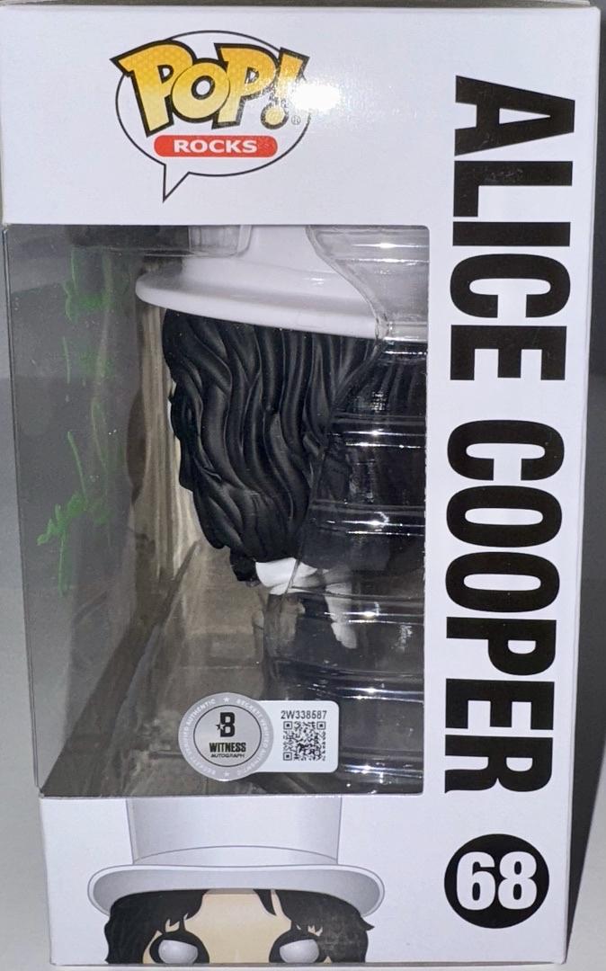 Alice Cooper Signed Funko Pop #68 "Schools Out" - Beckett COA #03