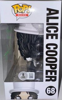 Alice Cooper Signed Funko Pop #68 "Schools Out" - Beckett COA #03