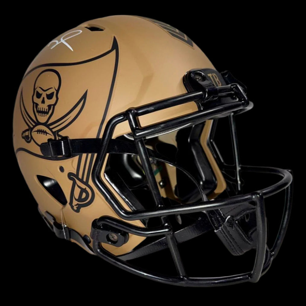 Tom Brady Autographed Tampa Bay Buccaneers Authentic "2023 Salute to Service"Riddell Speed Helmet Fanatics COA