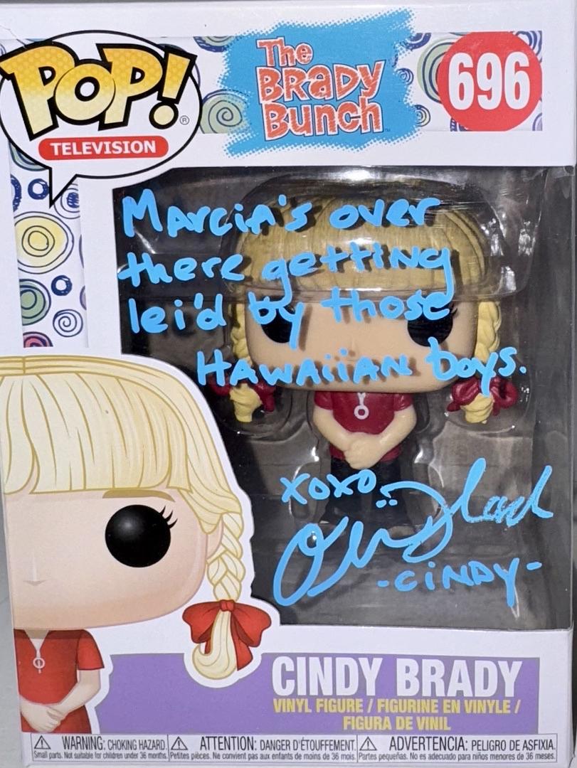 Olivia Hack Signed Funko Pop #696 "Cindy Brady" (The Brady Bunch) w/ long quote - SWAU