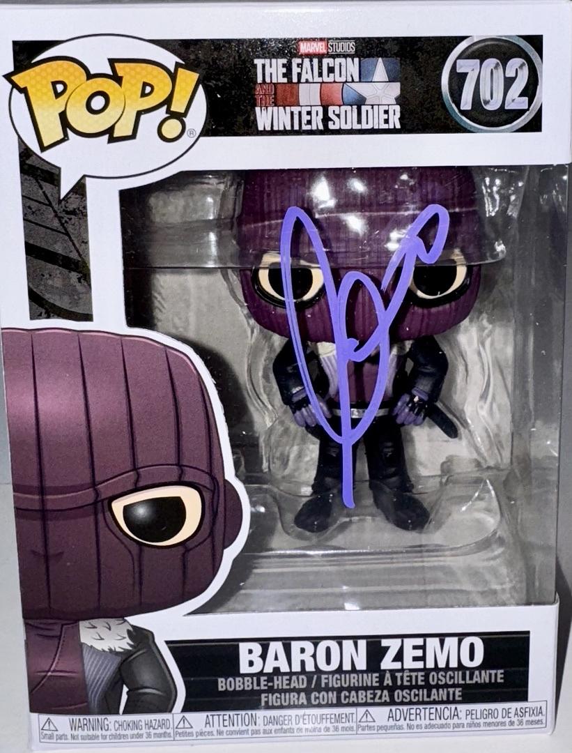 Daniel Bruhl Signed Funko Pop #702 "Baron Zemo" (Falcon & The Winter Soldier) - Beckett COA #01