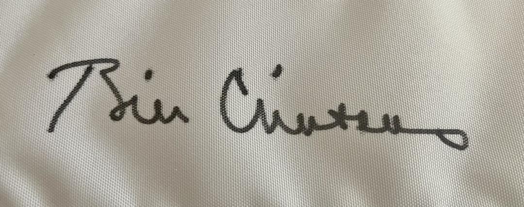 Bill Clinton Signed Golf Flag Humana Challenge PGA Tour Clinton Foundation - Beckett COA w/full letter of authenticity