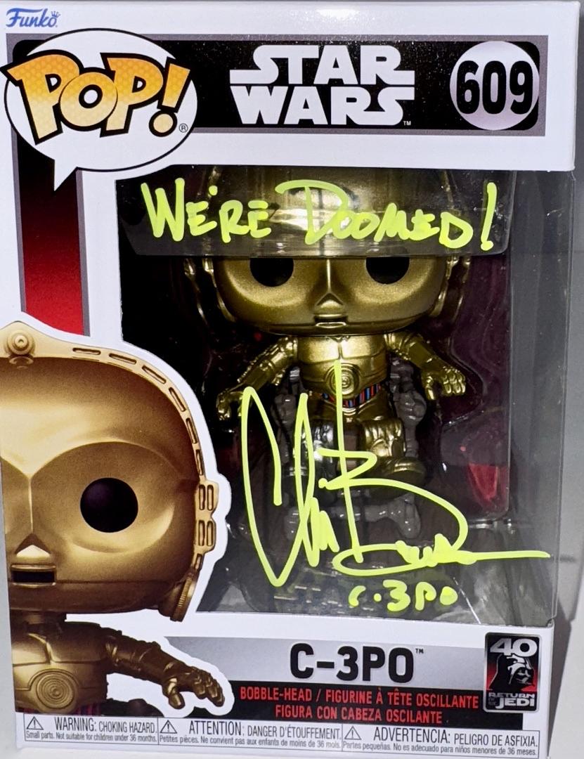 Chris Bartlett Signed Funko Pop #609 "C-3PO" w/Inscription - OC Celebrity Marketing