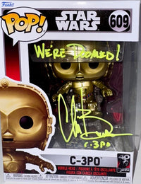 Chris Bartlett Signed Funko Pop #609 "C-3PO" w/Inscription - OC Celebrity Marketing