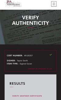 Taylor Swift Signed Black/Blonde Guitar - JSA COA #03