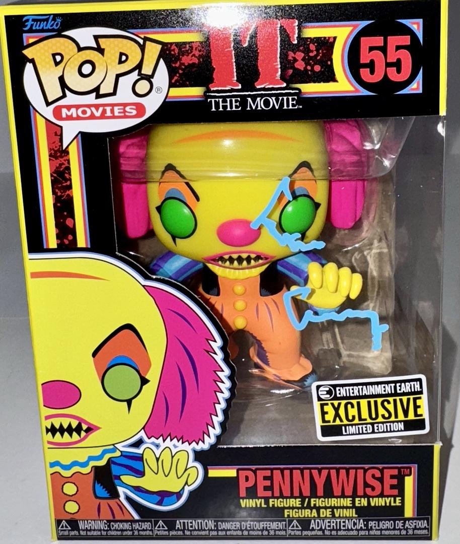 Tim Curry Signed Funko Pop #55 "Pennywise" (IT) Entertainment Earth Exclusive - Beckett COA #02