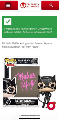 Michelle Pfeiffer Signed Funko Pop #338 Catwoman Batman Returns - Celebrity Authentics #2