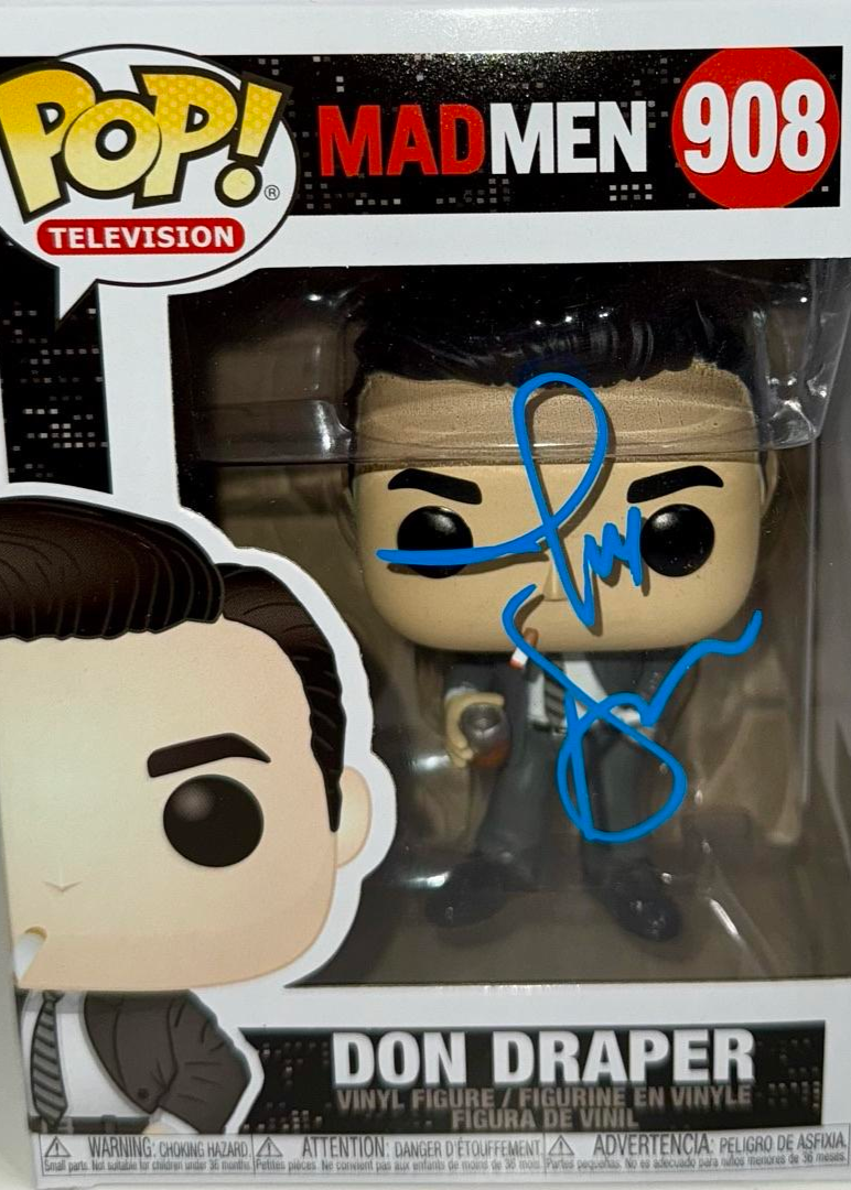 Jon Hamm Signed Funko Pop #908 "Don Draper" (MadMen) - Beckett COA