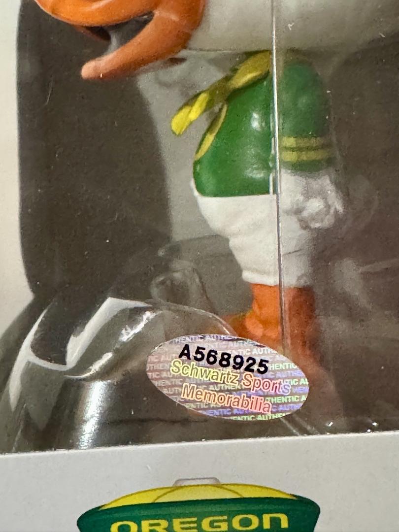 Dan Fouts Signed Funk Pop #14 "The Oregon Duck" (White Ink) - Schwartz COA