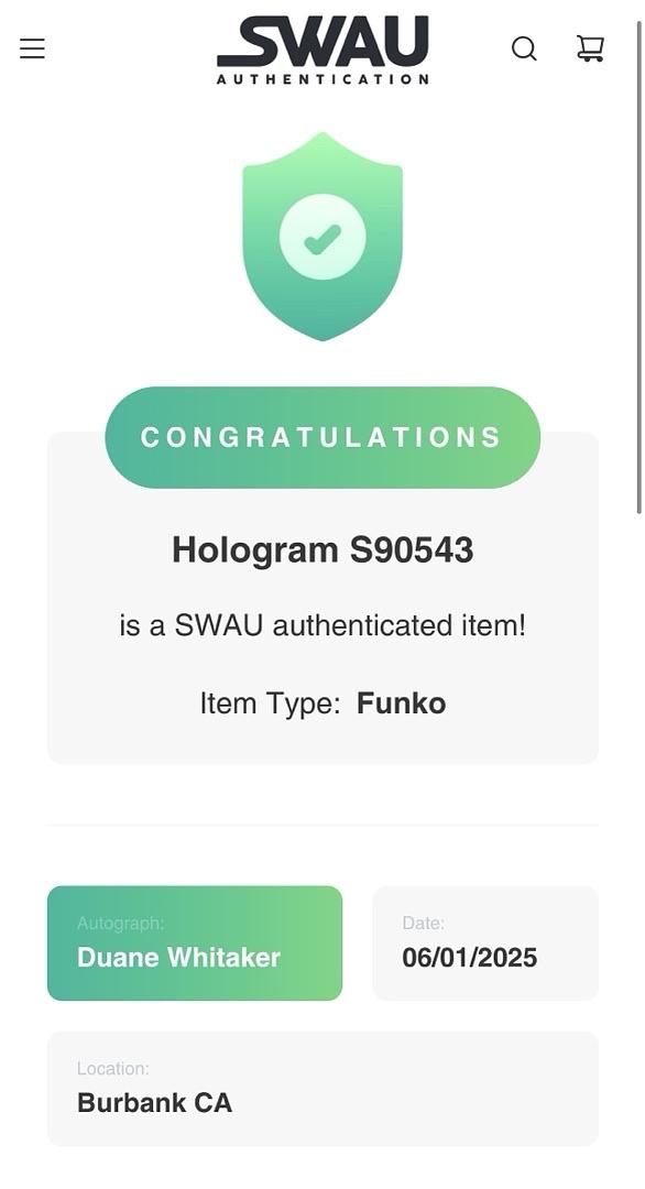 Daniel Roebuck, Duane Whitaker Signed Funko Pop #1156 Michael Myers (Halloween)  - SWAU #02