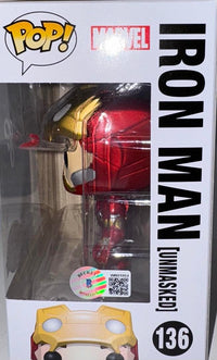Robert Downey Jr. Signed Funko Pop #136 Iron Man (Avengers Civil War)  - Beckett COA