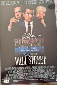 Charlie Sheen Signed 12x18 Photo (Wall Street) - Beckett COA