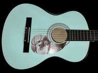Taylor Swift Signed Teal Guitar - JSA COA #06