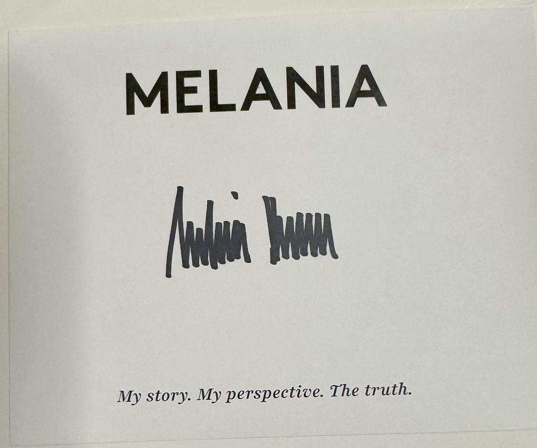 Melania Trump Autographed Collector's Edition "Melania" Book - JSA COA #02 w/full letter of authenticity