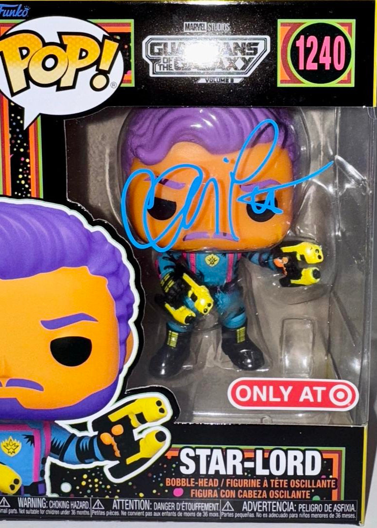 Chris Pratt Signed Funko Pop #1240 "Star Lord" GOTG - Beckett COA #02
