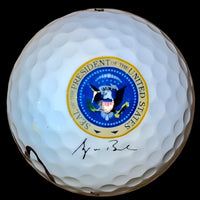 George Bush Signed Golf Ball - Beckett COA w/full letter of authenticity