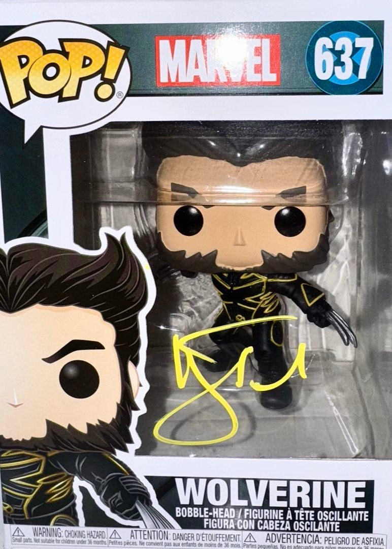 Hugh Jackman Signed Funko Pop #637 "Wolverine" Marvel - Celebrity Authentics