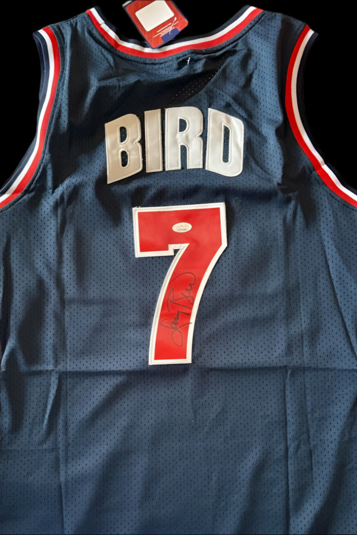 Larry Bird Signed Team USA Jersey -  JSA COA