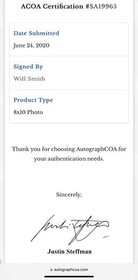 Will Smith Signed 8x10 Photo (Suicide Squad) - ACOA