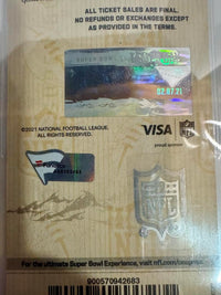 Tom Brady Autographed Official Super Bowl LV Ticket slabbed w/Inscription "Super Bowl LV MVP" Beckett Slabbed & Fanatics COA #01