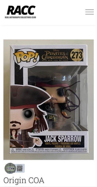 Johnny Depp Signed Funko Pop #273 "Jack Sparrow" Pirates Of The Carribean - PSA COA