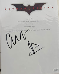 Christian Bale Signed Script Cover (Batman Begins) - JSA COA