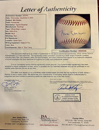 Former President Bill Clinton Autographed Rawlings Official ROMLB (Selig) Baseball JSA COA and full letter of authenticity