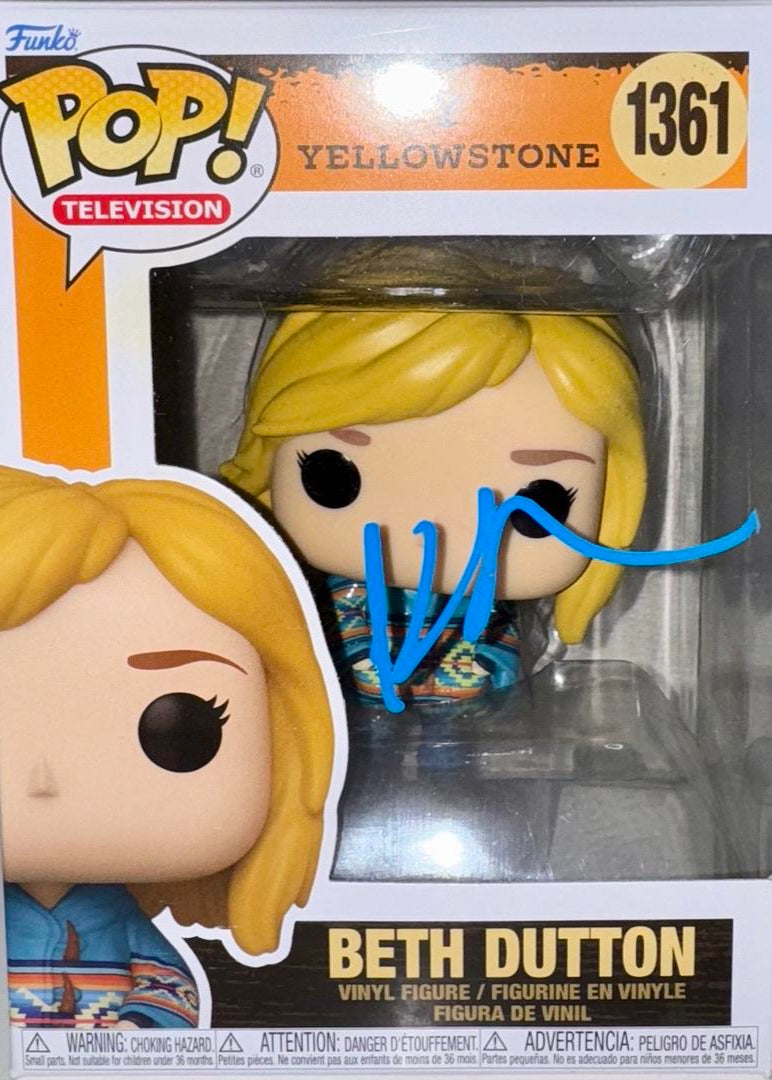 Kelly Reilly Signed Funko Pop #1361 Beth Dutton (Yellowstone) -  Beckett COA