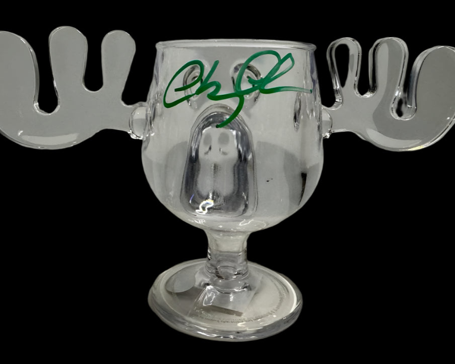 Chevy Chase Signed Acrylic Moose Mug (Christmas Vacation) - Beckett COA #02