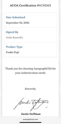 Sofia Boutella Signed Funko Pop #465 Gazelle (Kingsman)  - ACOA