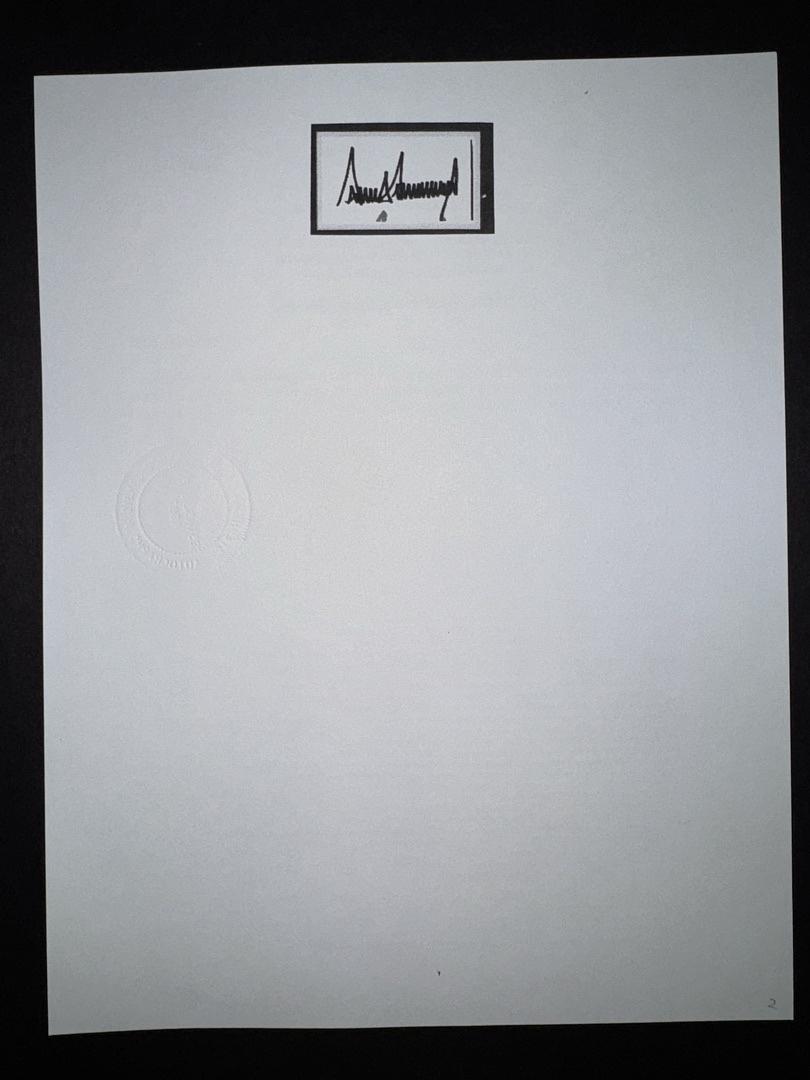 Donald Trump Signed & Matted Bookplate Cut Signature - Koschal COA #17