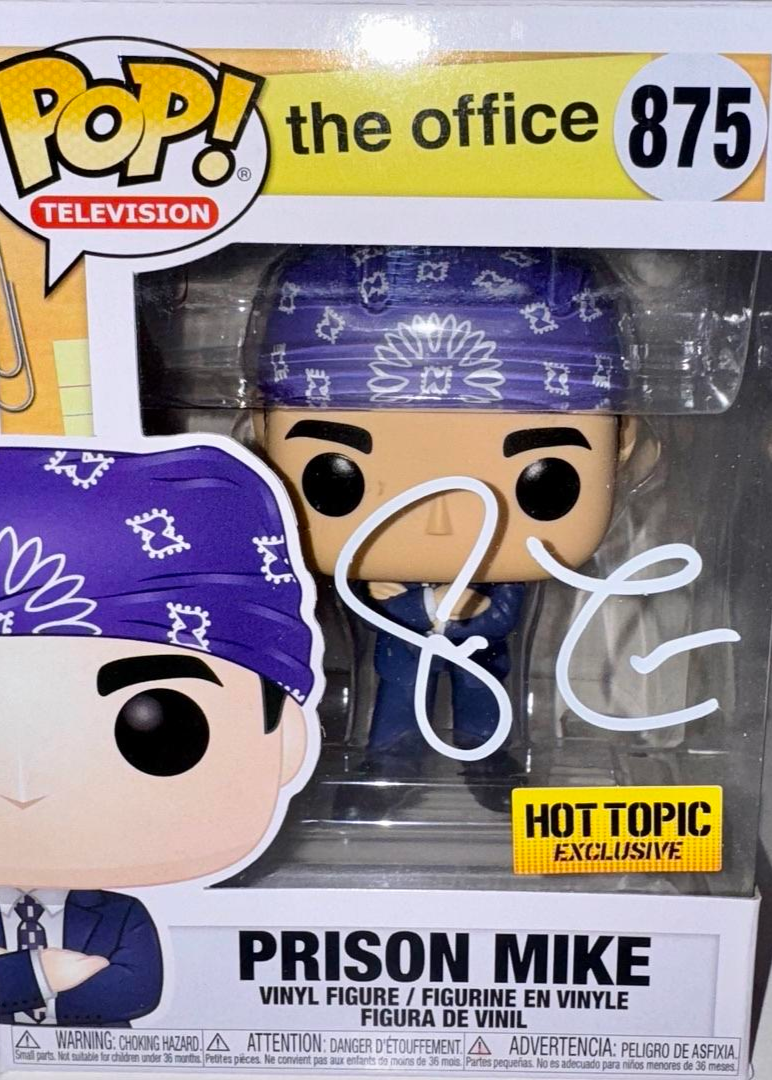 Steve Carell Signed Funko Pop #875 "Prison Mike" (The Office)  - Beckett COA