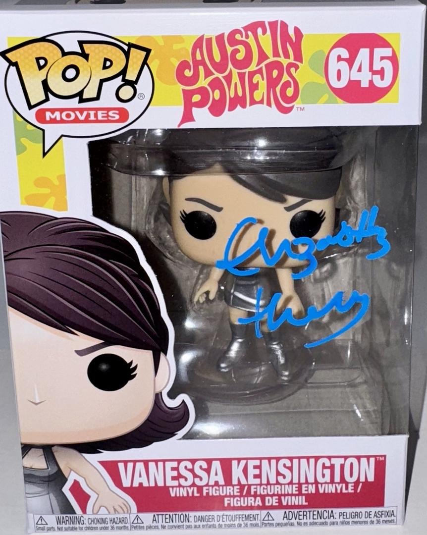 Elizabeth Hurley Signed Funko Pop #645 "Vanessa Kensington" Austin Powers (Blue Ink) - Beckett COA
