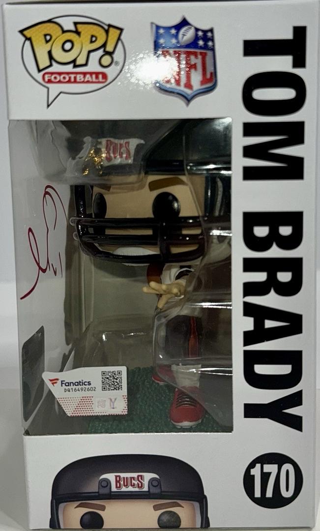 Tom Brady Autographed Tampa Bay Buccaneers Funko Pop #170 PSA/DNA Graded & Fanatics COA