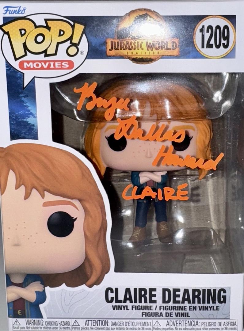 Bryce Dallas Howard Signed Pop #1209 "Claire Dearing" (Jurassic World) - Funko Beckett COA