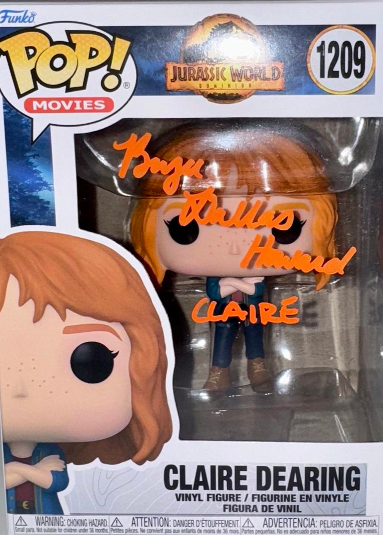 Bryce Dallas Howard Signed Pop #1209 "Claire Dearing" (Jurassic World) - Funko Beckett COA