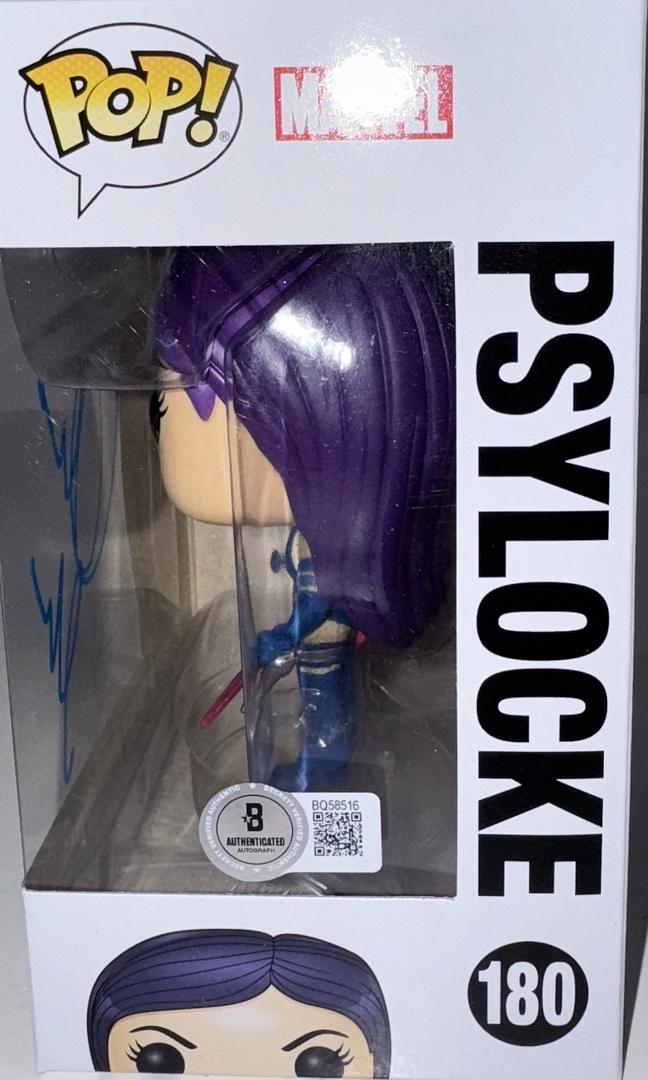 Olivia Munn Signed Funko Pop #180 Psylocke X-Men - Beckett COA #01