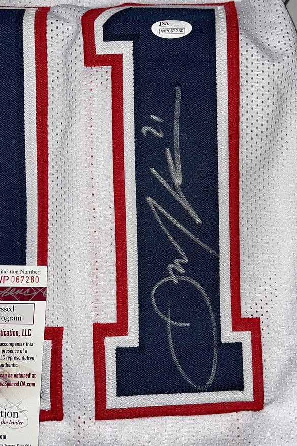 Julian Edelman Signed Patriots White Jersey - JSA COA #01