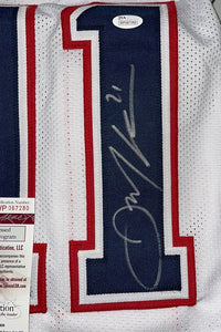 Julian Edelman Signed Patriots White Jersey - JSA COA #01