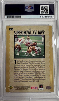 Joe Montana Signed Upper Deck Card Super Bowl XVI MVP *RARE*  - PSA/DNA