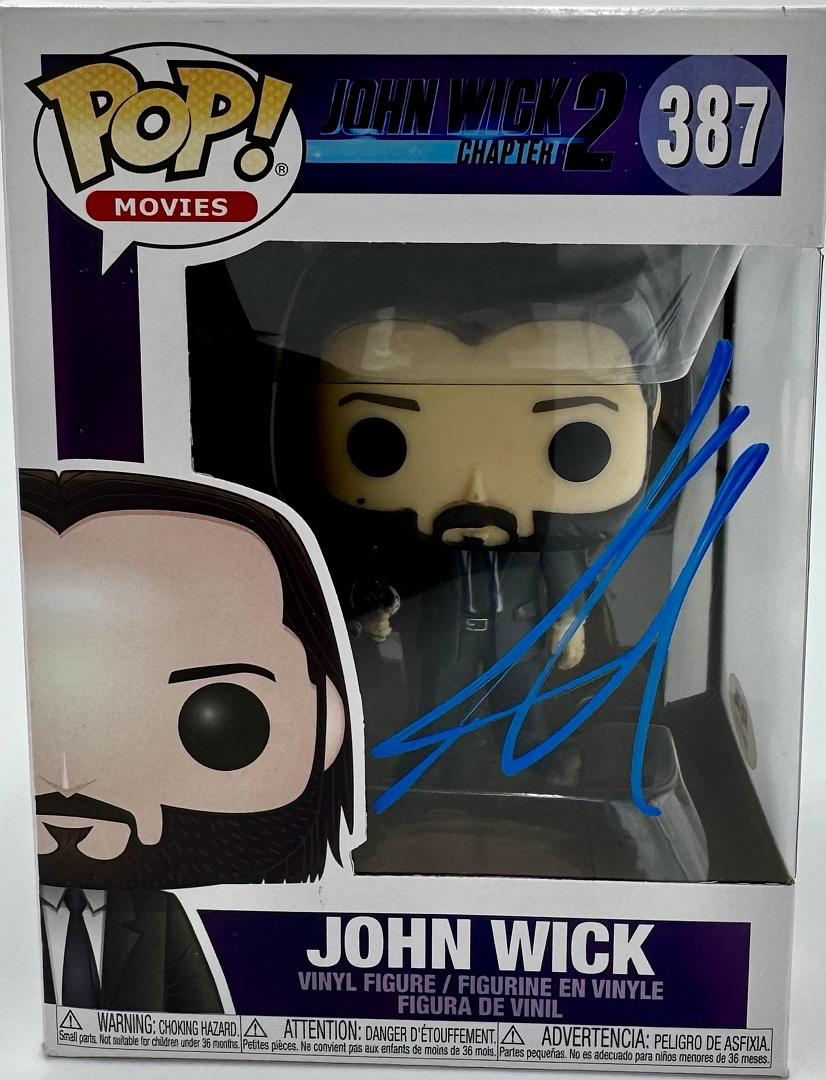 Keanu Reeves Signed Funko Pop #387 (John Wick)  - PSA COA #01