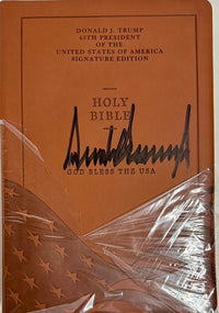 Donald Trump Signed Bible 45th/47th President Signature Edition JSA COA and full letter of authenticity